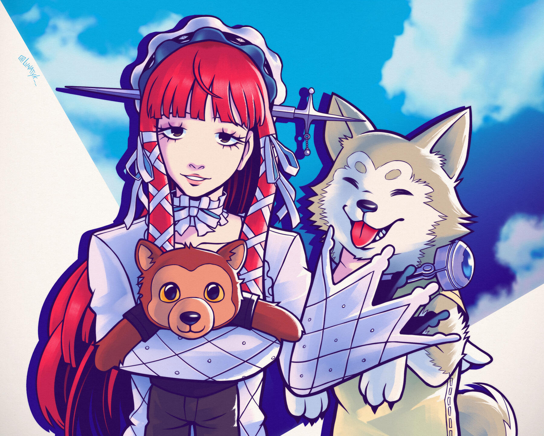 Chidori and Koromaru - Persona 3