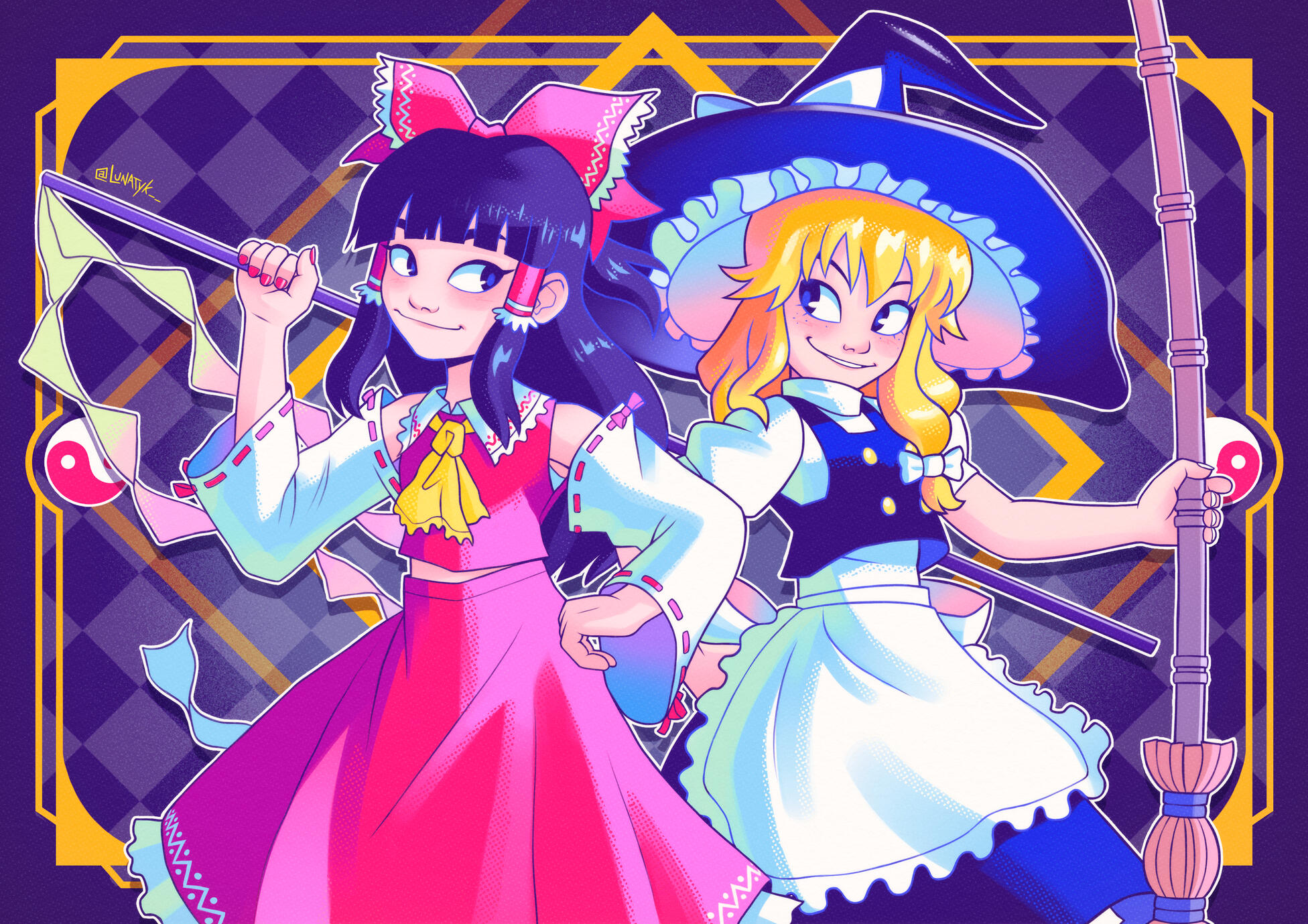 Reimu and Marisa - Touhou Project